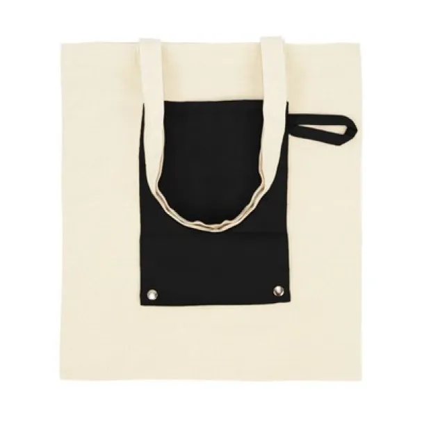 Arlo Cotton foldable shopping bag black