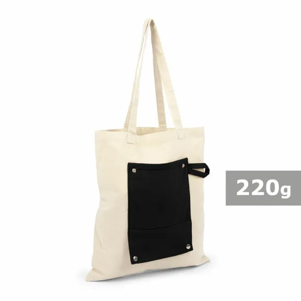 Arlo Cotton foldable shopping bag Crna