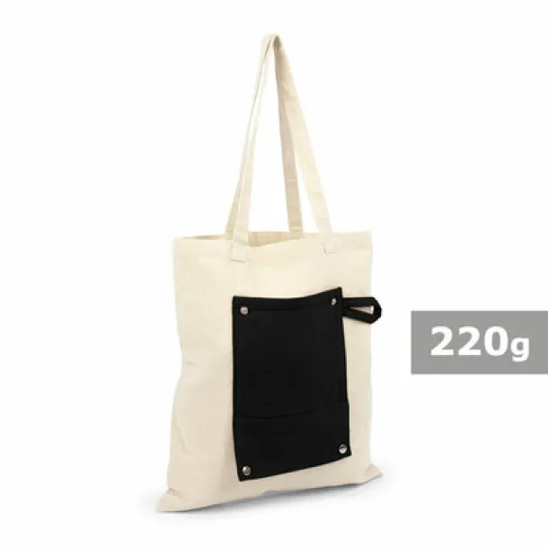 Arlo Cotton foldable shopping bag black