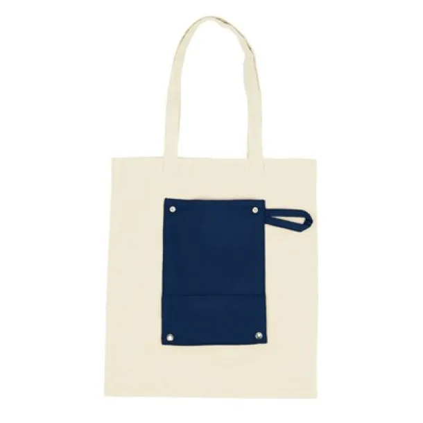 Arlo Cotton foldable shopping bag navy blue