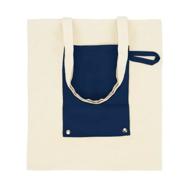 Arlo Cotton foldable shopping bag navy blue