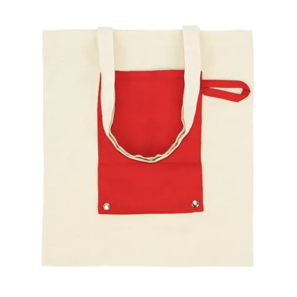 Arlo Cotton foldable shopping bag red