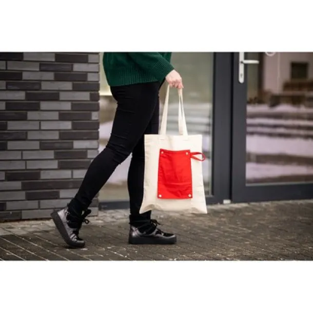 Arlo Cotton foldable shopping bag red