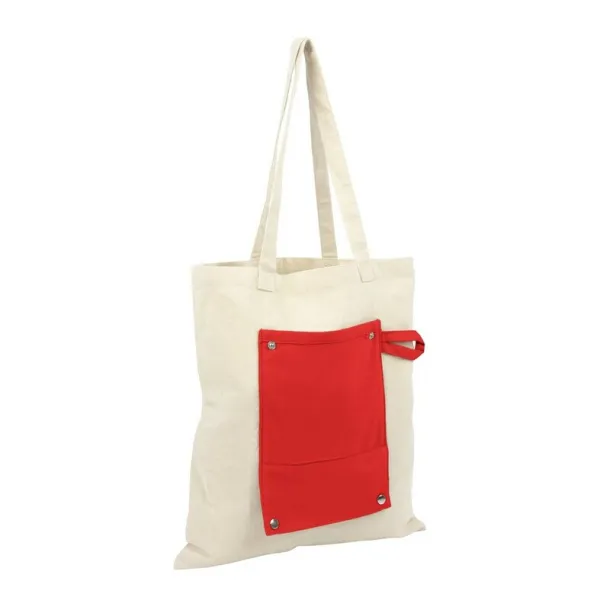 Arlo Cotton foldable shopping bag red