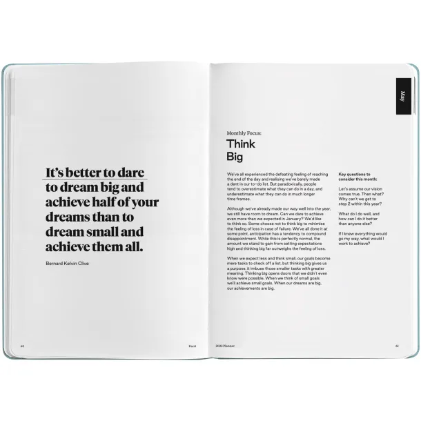 Karst® A5 weekly hard cover planner - K'arst® Light blue