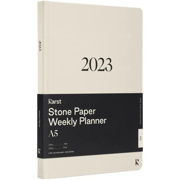 Karst® A5 weekly hard cover planner - K'arst® Champagne