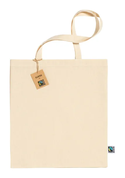 Elatek fairtrade shopping bag, 180 g/m² Natural