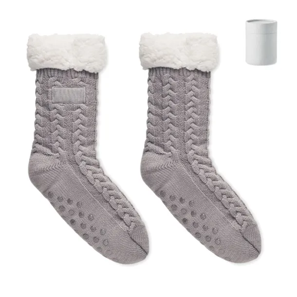 CANICHIE Pair of slipper sock L Grey