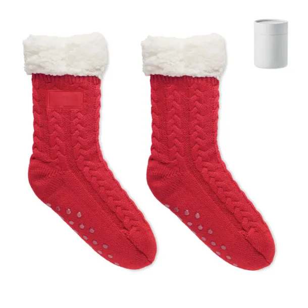 CANICHIE Pair of slipper sock L Red