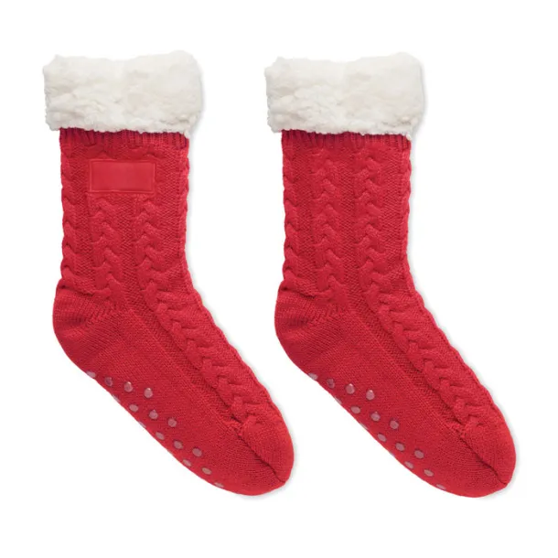 CANICHIE Pair of slipper sock L Red