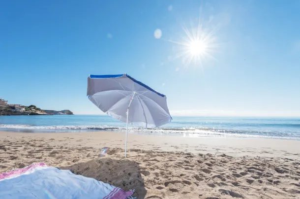 Sandok beach umbrella Blue