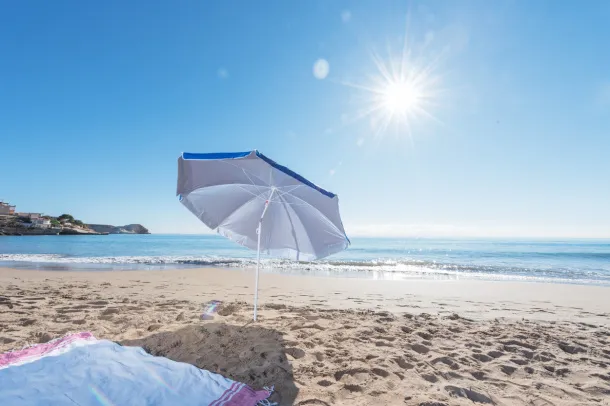 Sandok beach umbrella Blue