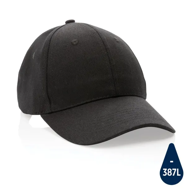 Impact 280gr kapa šilterica od recikliranog pamuka s AWARE™ tragačem - 6 panela - XD Collection Crna 