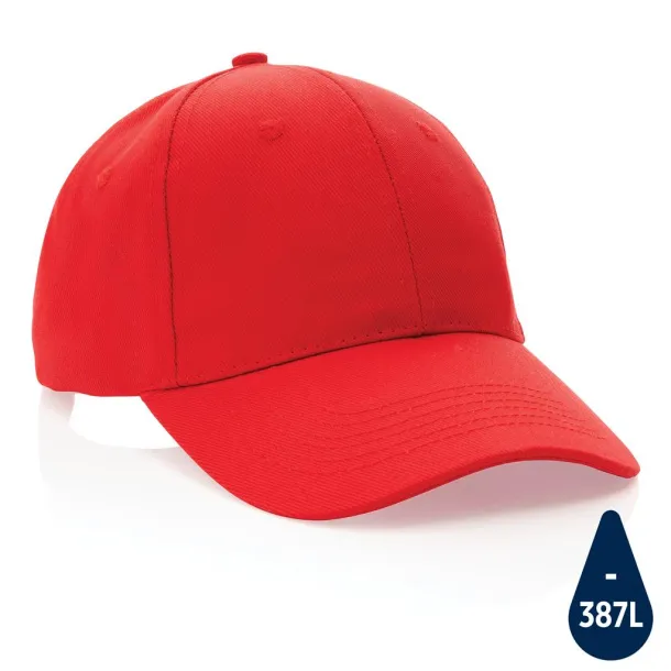 Impact 6 panel 280gr Rcotton cap with AWARE™ tracer - XD Collection Red 