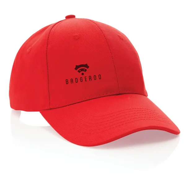 Impact 6 panel 280gr Rcotton cap with AWARE™ tracer - XD Collection Red 