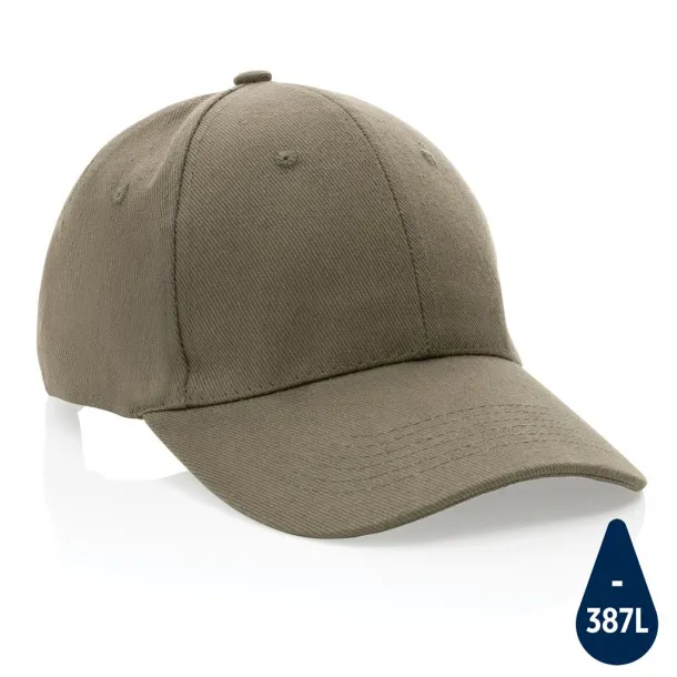 Impact 280gr kapa šilterica od recikliranog pamuka s AWARE™ tragačem - 6 panela - XD Collection Zelena 