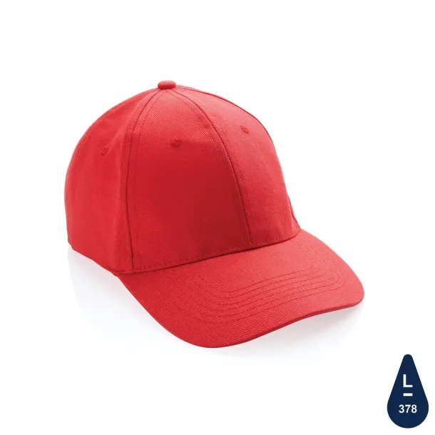 Impact 280gr kapa šilterica od recikliranog pamuka s AWARE™ tragačem - 6 panela - XD Collection Red 