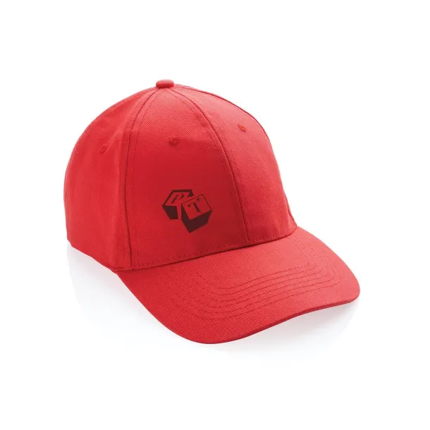 Impact 280gr kapa šilterica od recikliranog pamuka s AWARE™ tragačem - 6 panela - XD Collection Red 