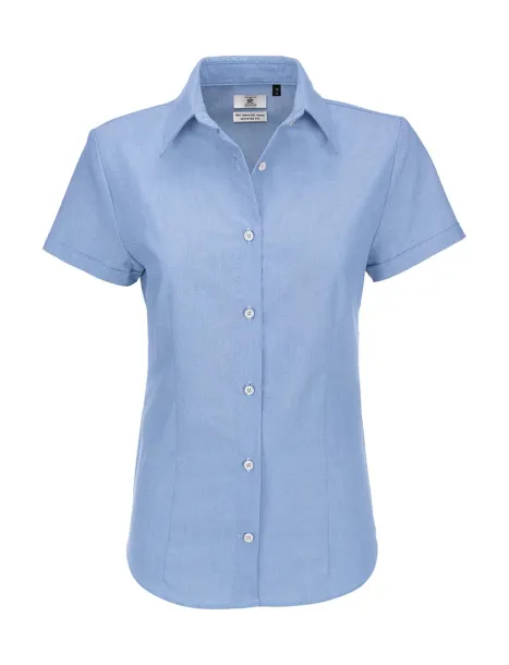  Oxford SSL/women Shirt - B&C Oxford Blue