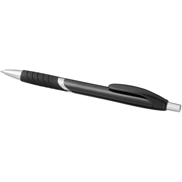 Turbo ballpoint pen with rubber grip - Bullet Solid black