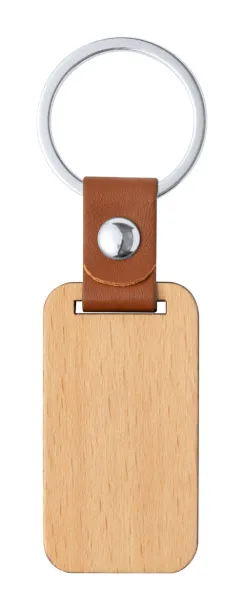 Mappets keyring, rectangle Natural