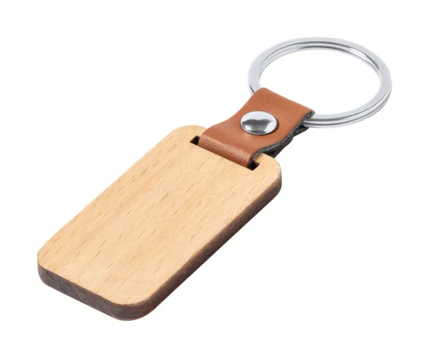 Mappets keyring, rectangle Natural