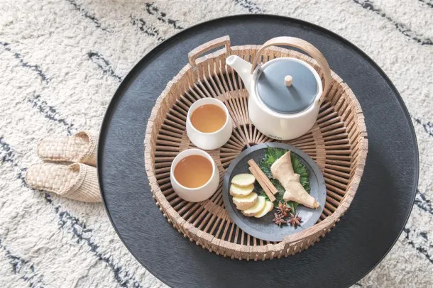  Ukiyo tea pot set with cups White Grey