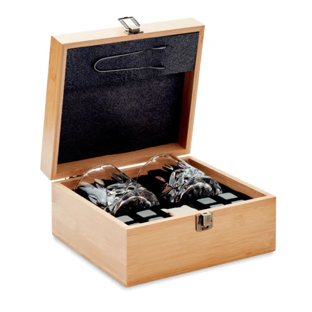 INVERNESS Whisky set in bamboo box Wood