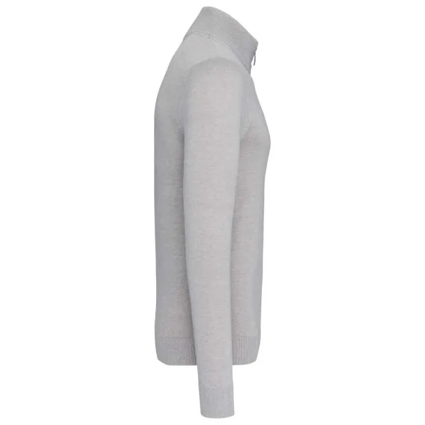  MEN'S FULL ZIP CARDIGAN - Kariban Grey Melange