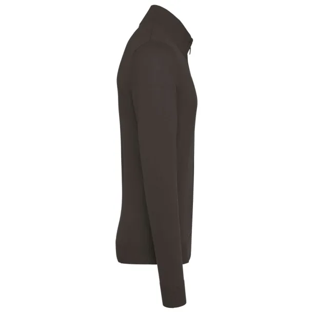  MEN'S FULL ZIP CARDIGAN - Kariban Tamno siva