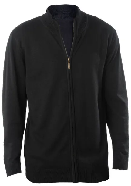  MEN'S FULL ZIP CARDIGAN - Kariban Black