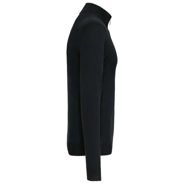  Muški kardigan s patentom, 290 g/m2 - Kariban Crna