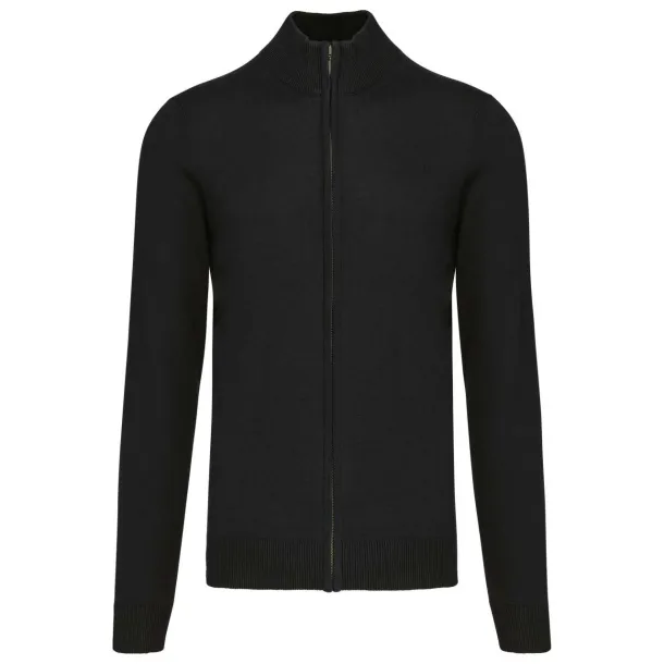  MEN'S FULL ZIP CARDIGAN - Kariban Black