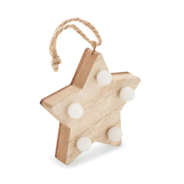 LALIE Wooden weed star with lights Wood