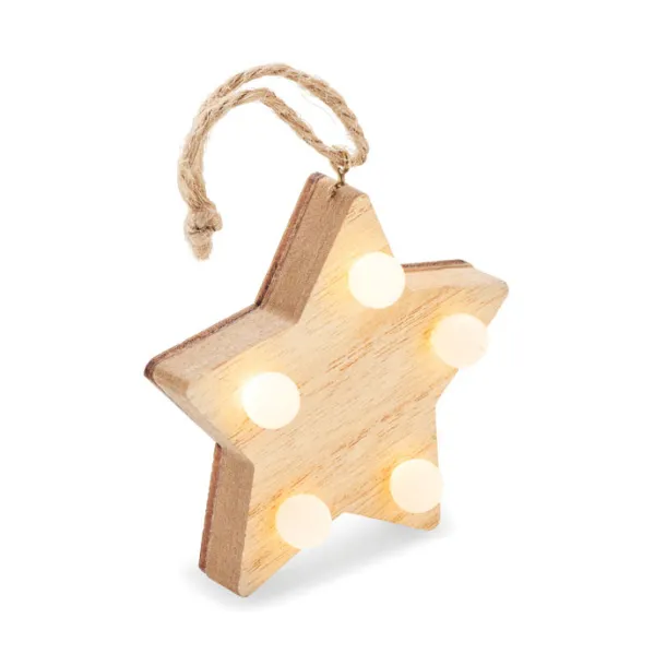 LALIE Wooden weed star with lights Wood