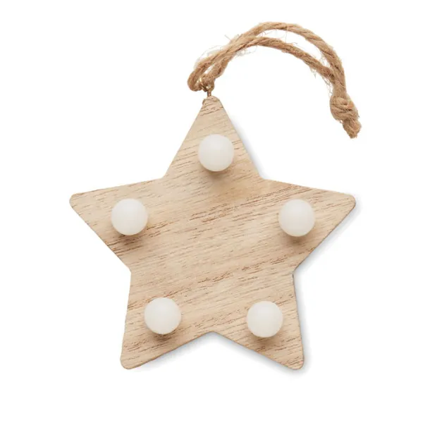 LALIE Wooden weed star with lights Wood