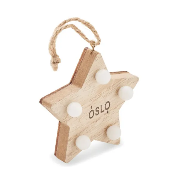 LALIE Wooden weed star with lights Wood