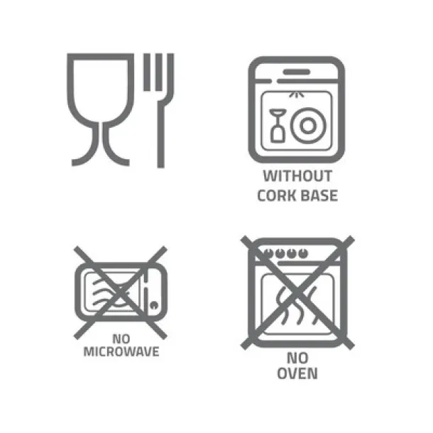  Keramička šalica 370 ml s bazom od pluta Bijela