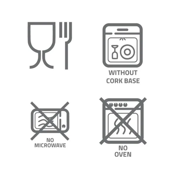  Ceramic mug 370 ml, cork detail Bijela