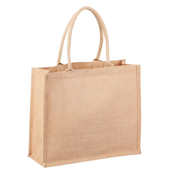 NATURAL SHOPPER Laminirana torba za kupovinu od jute Bež