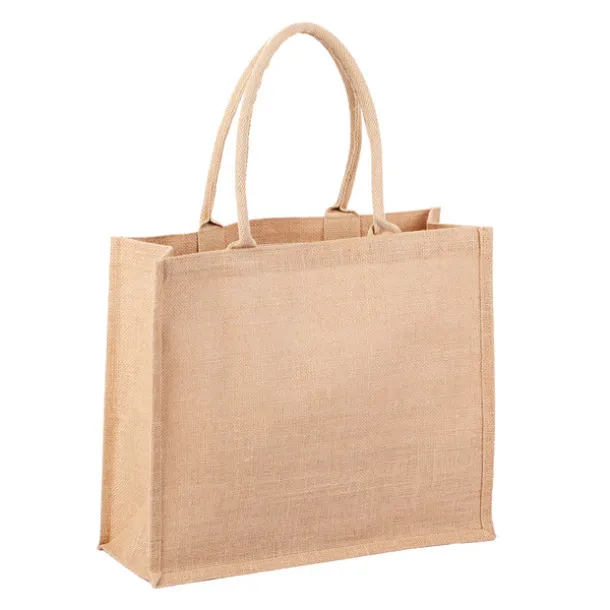 NATURAL SHOPPER laminated shopping bag from jute Beige