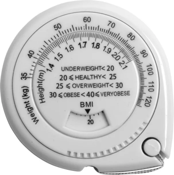 JASPER ABS BMI tape measure white