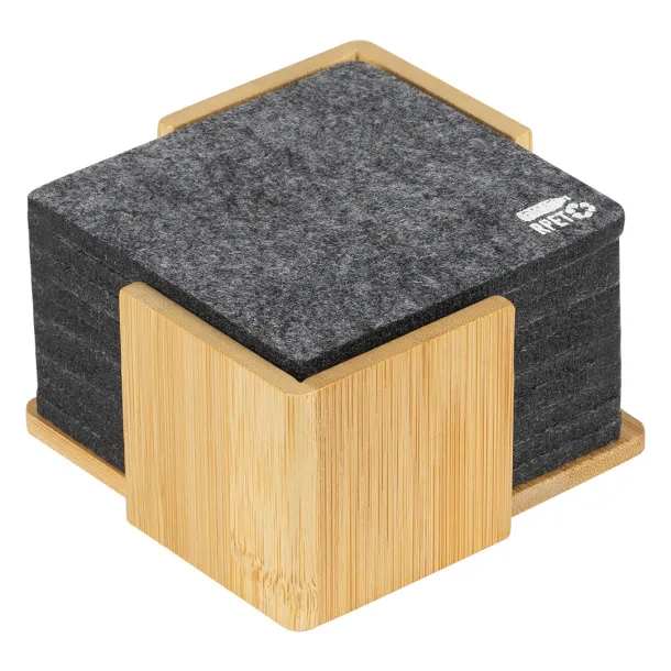 RUBIK Coaster set, 10/1 Dark gray