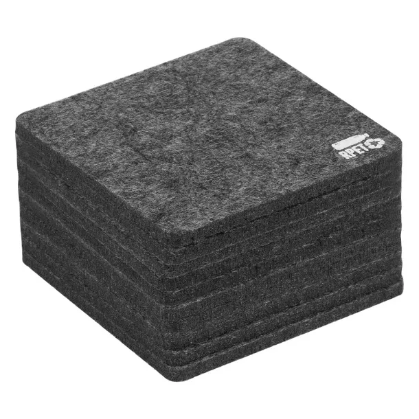 RUBIK Coaster set, 10/1 Dark gray