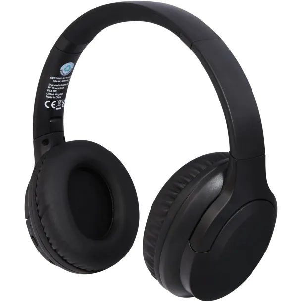 Loop recycled plastic Bluetooth® headphones - Avenue Solid black