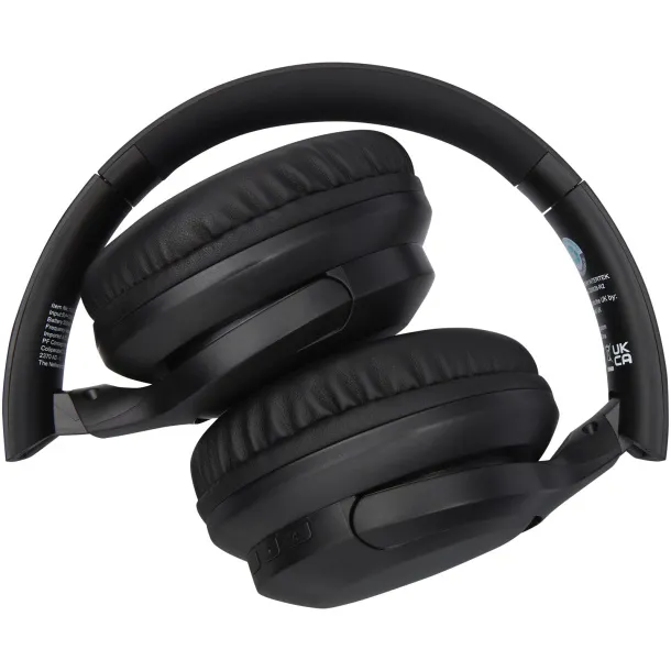 Loop recycled plastic Bluetooth® headphones - Avenue Solid black