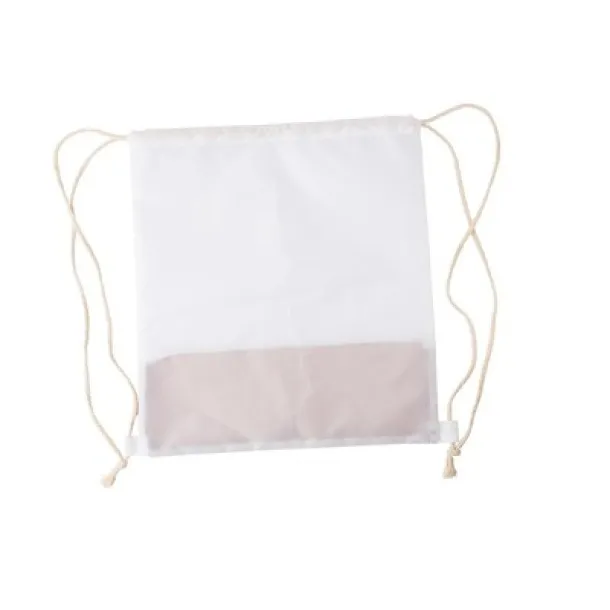  RPET and cork drawstring bag with cotton drawstrings white