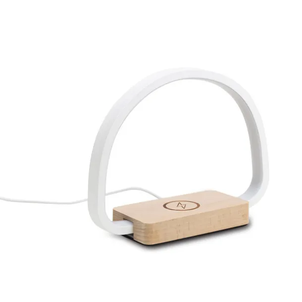 HARBOUR wireless charger with lamp Beige