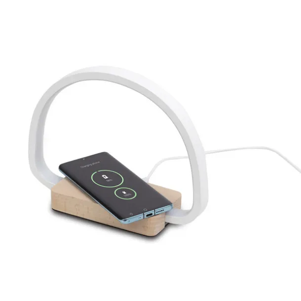 HARBOUR wireless charger with lamp Beige