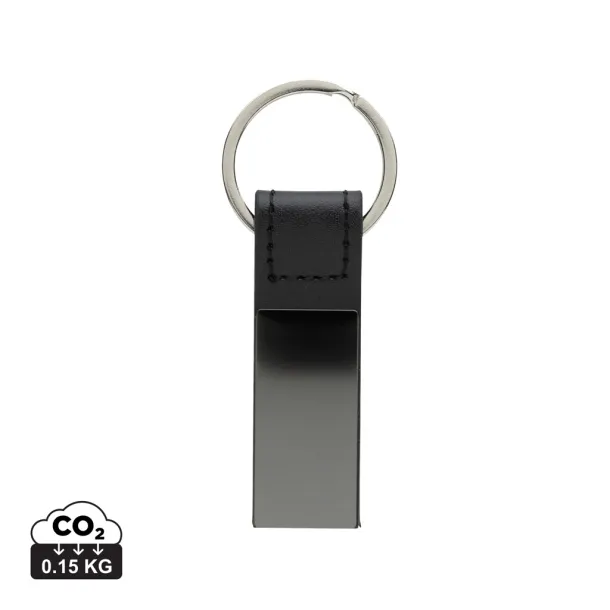  Luxury PU keychain RCS recycled zinc alloy - XD Collection Black 